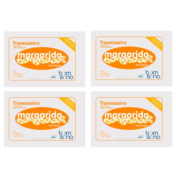 Kit 4 Travesseiros 45x65cm Margarida Altenburg 5135460 Kit 4 Travesseiros 45x65cm Margarida Altenburg 5135460